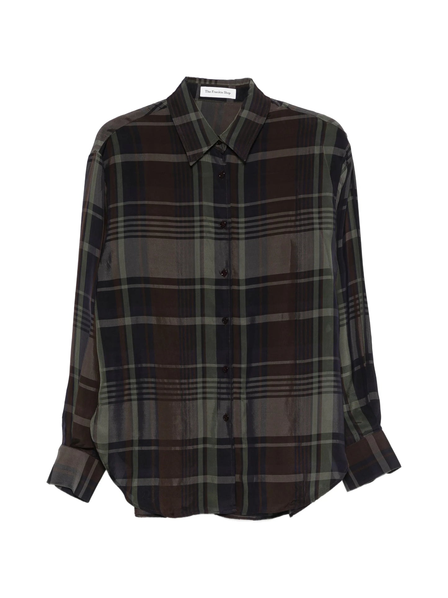 Peri sheer button-up shirt