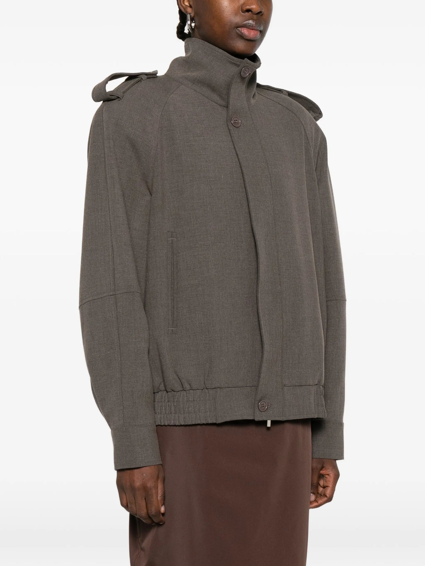 Kelly buttoned oversized jacket