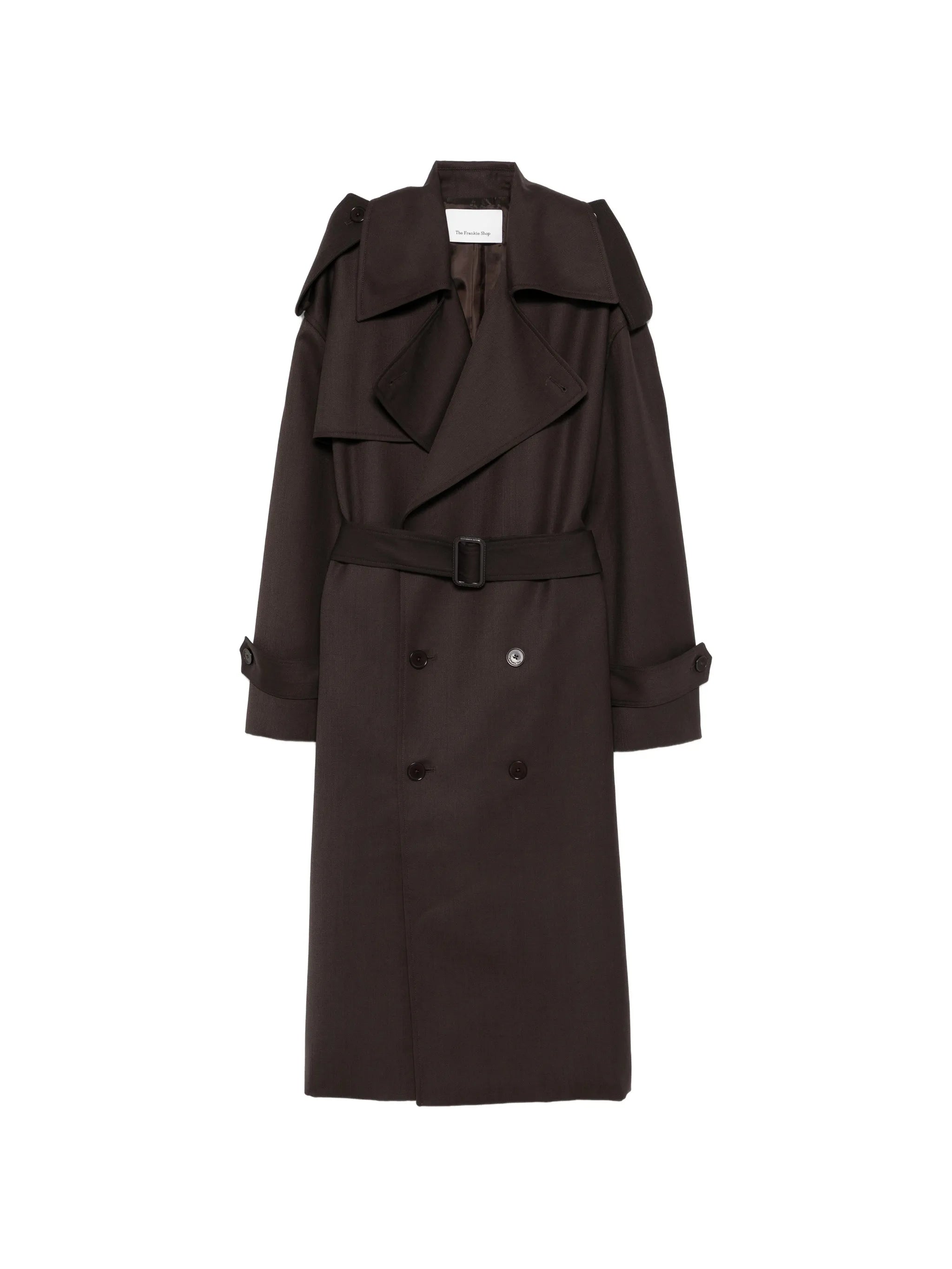 tailored belted trench coat