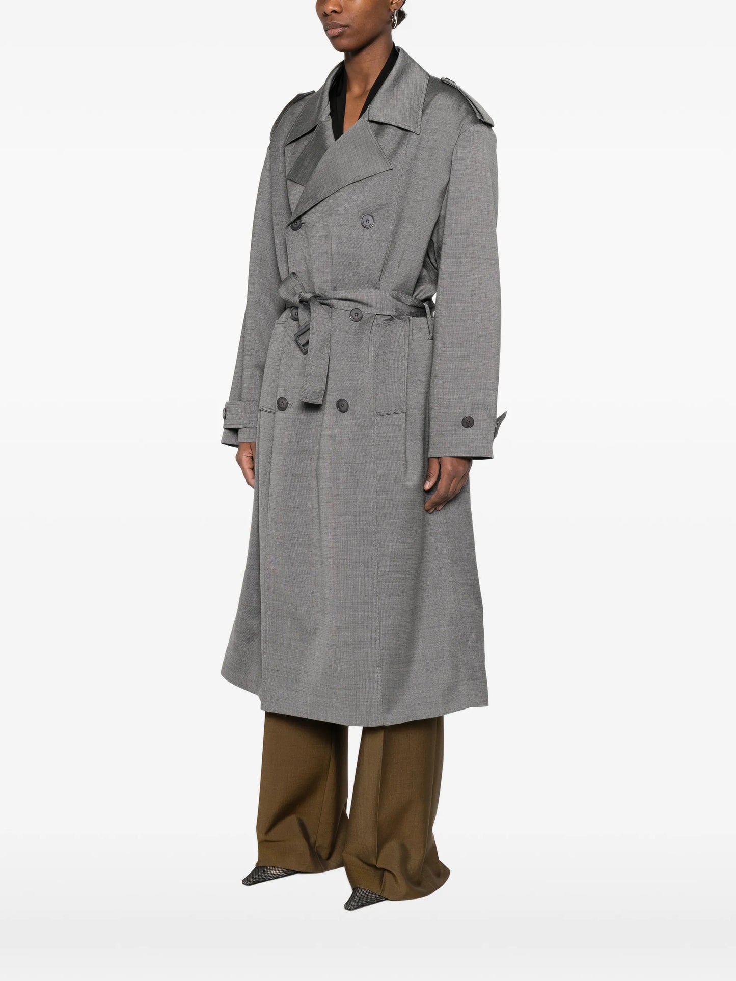 double-breasted trench coat