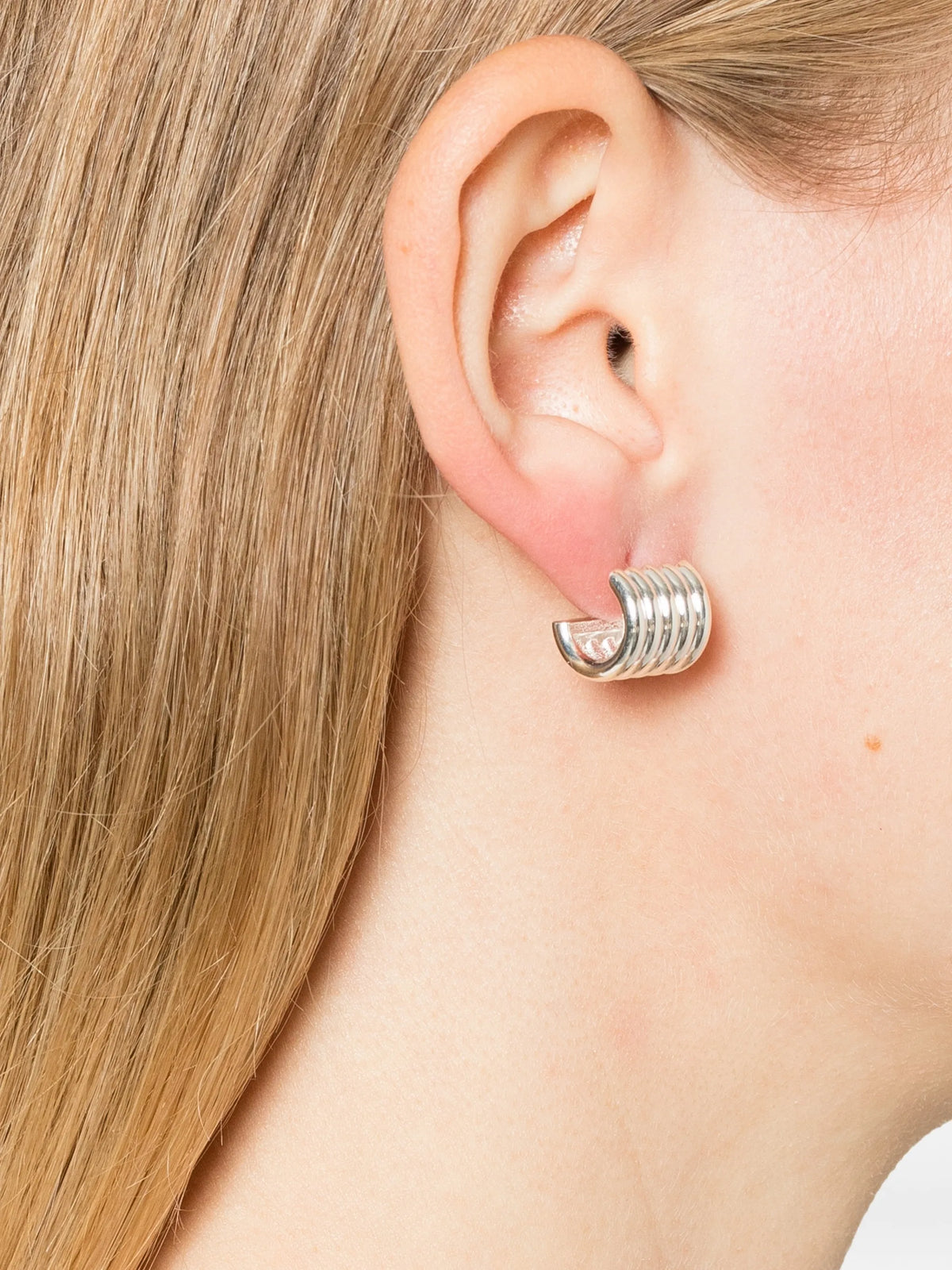 Hollyhock silver earrings small