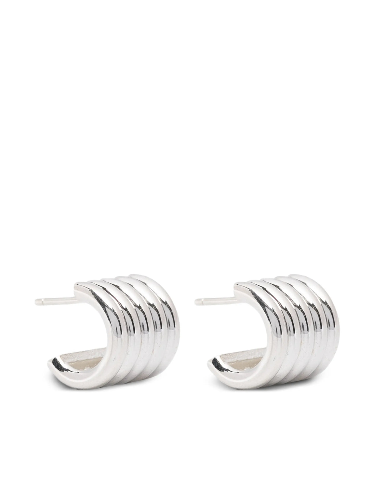 Hollyhock silver earrings small
