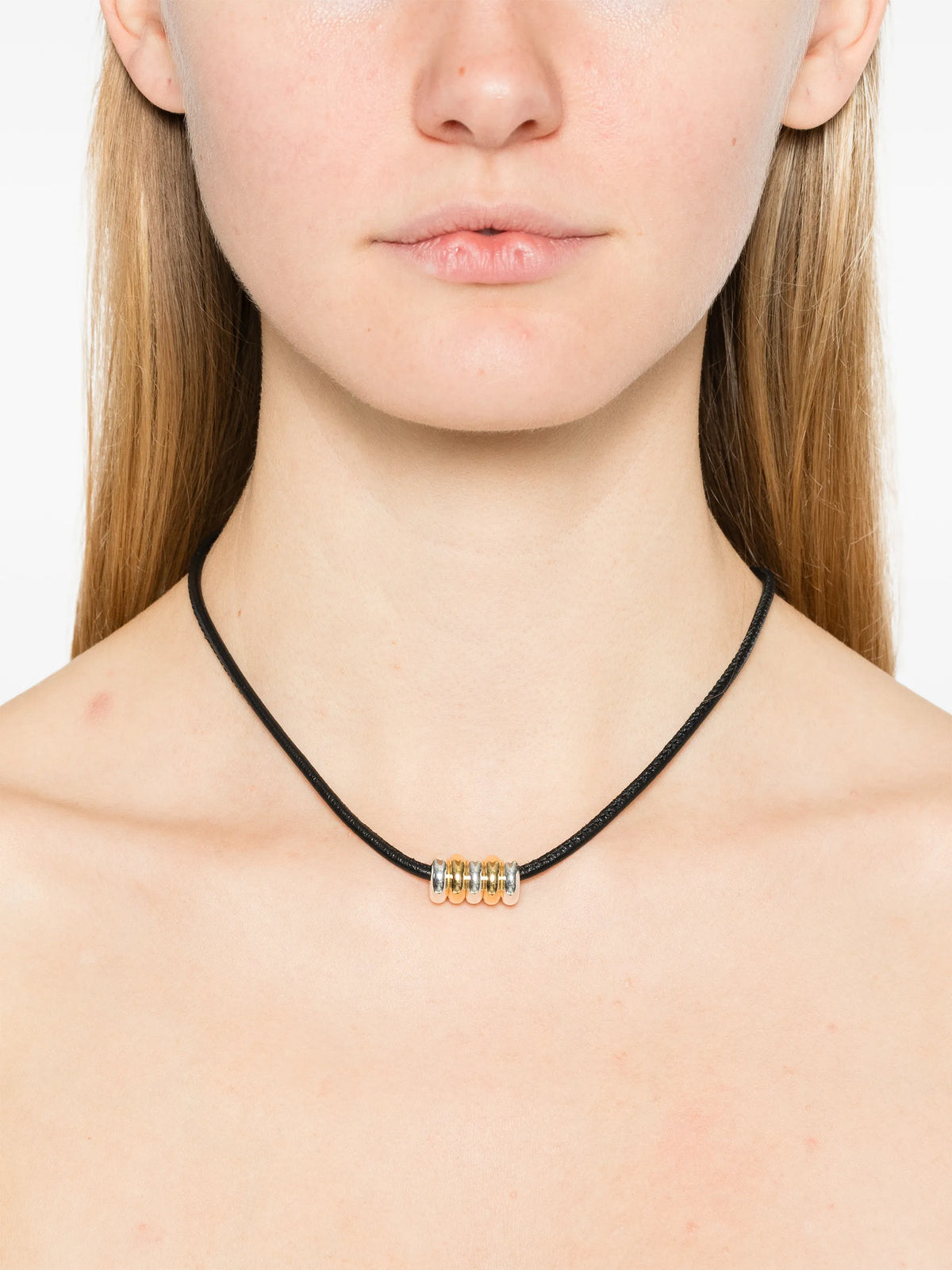 Hollyhock mixed metal necklace