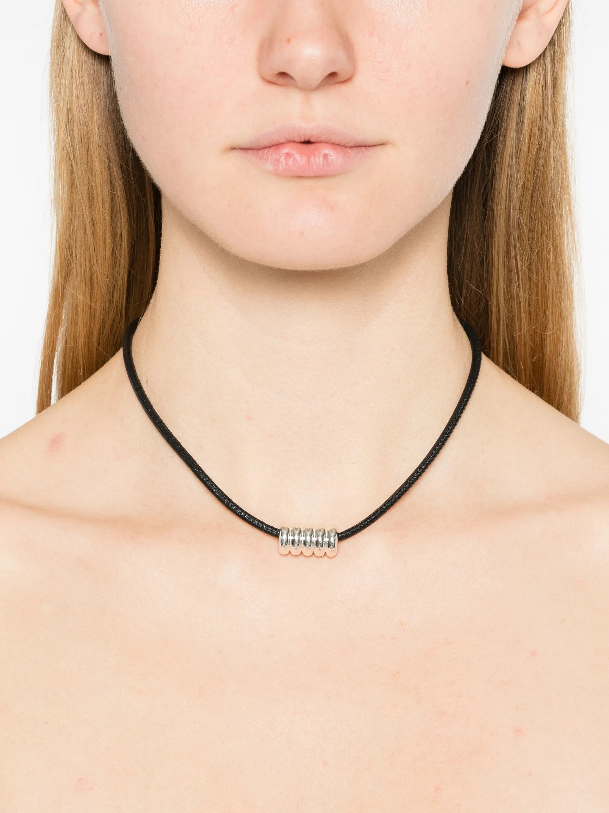 Hollyhock cord necklace