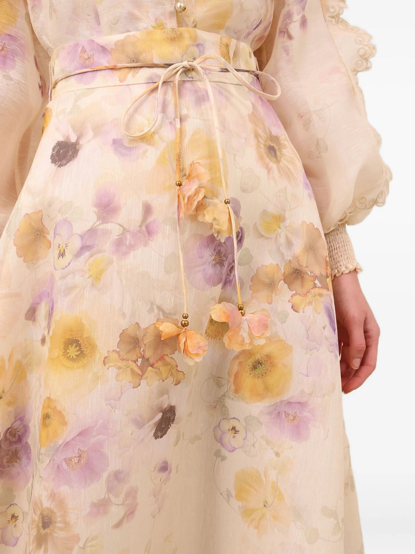 Memento embroidered midi skirt