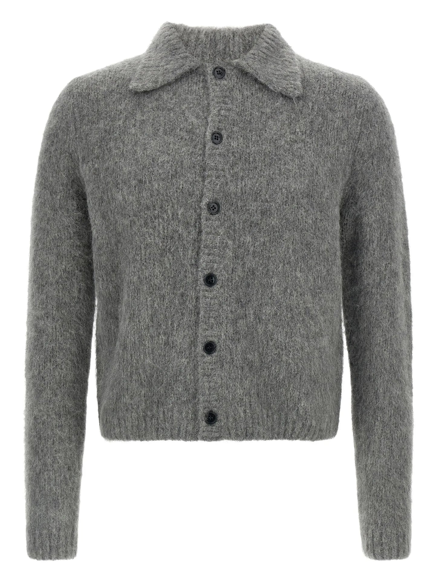 shirt-collar button cardigan