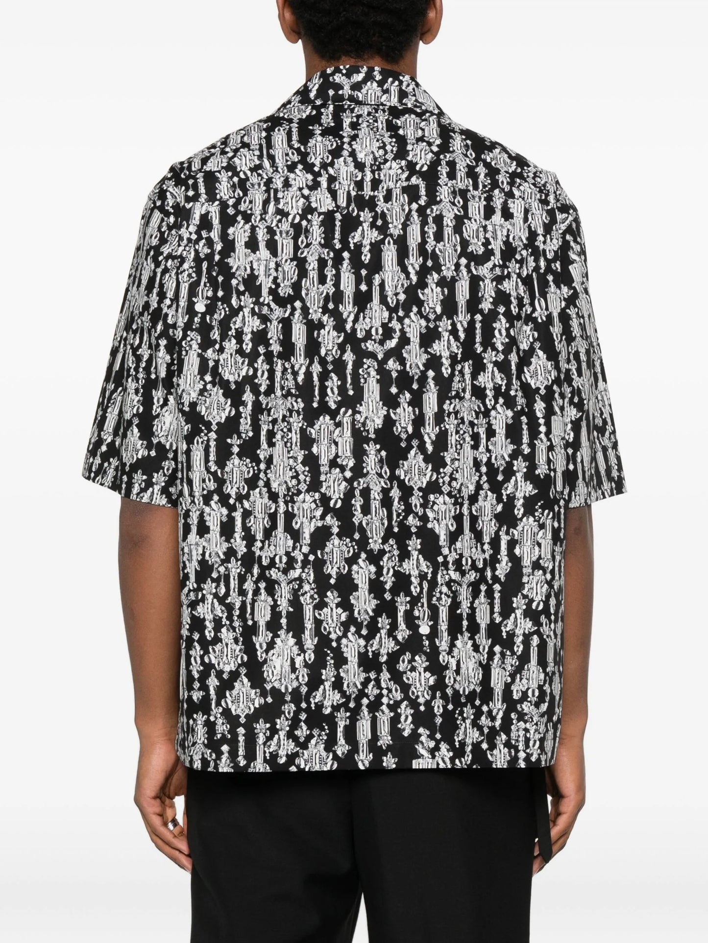 crystal-pattern short-sleeve shirt