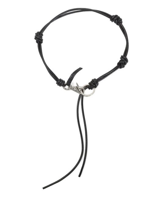 knotted leather keyring