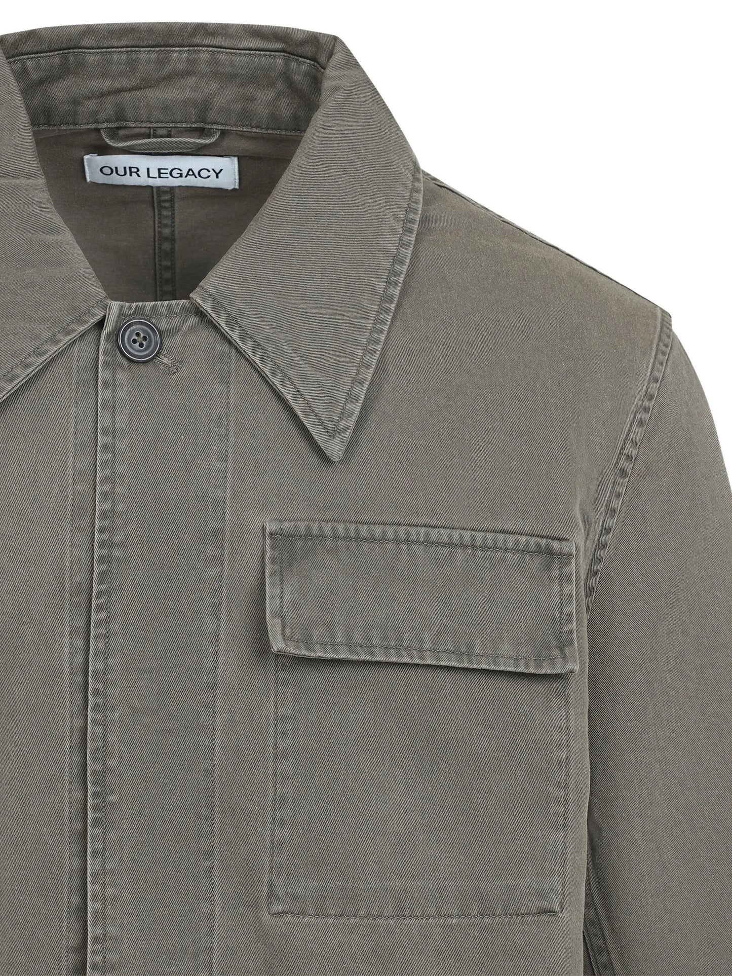 button-fastening pocket shirt jacket