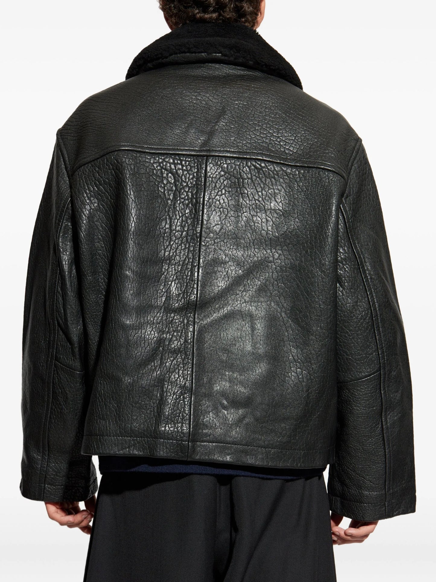 textured-leather jacket