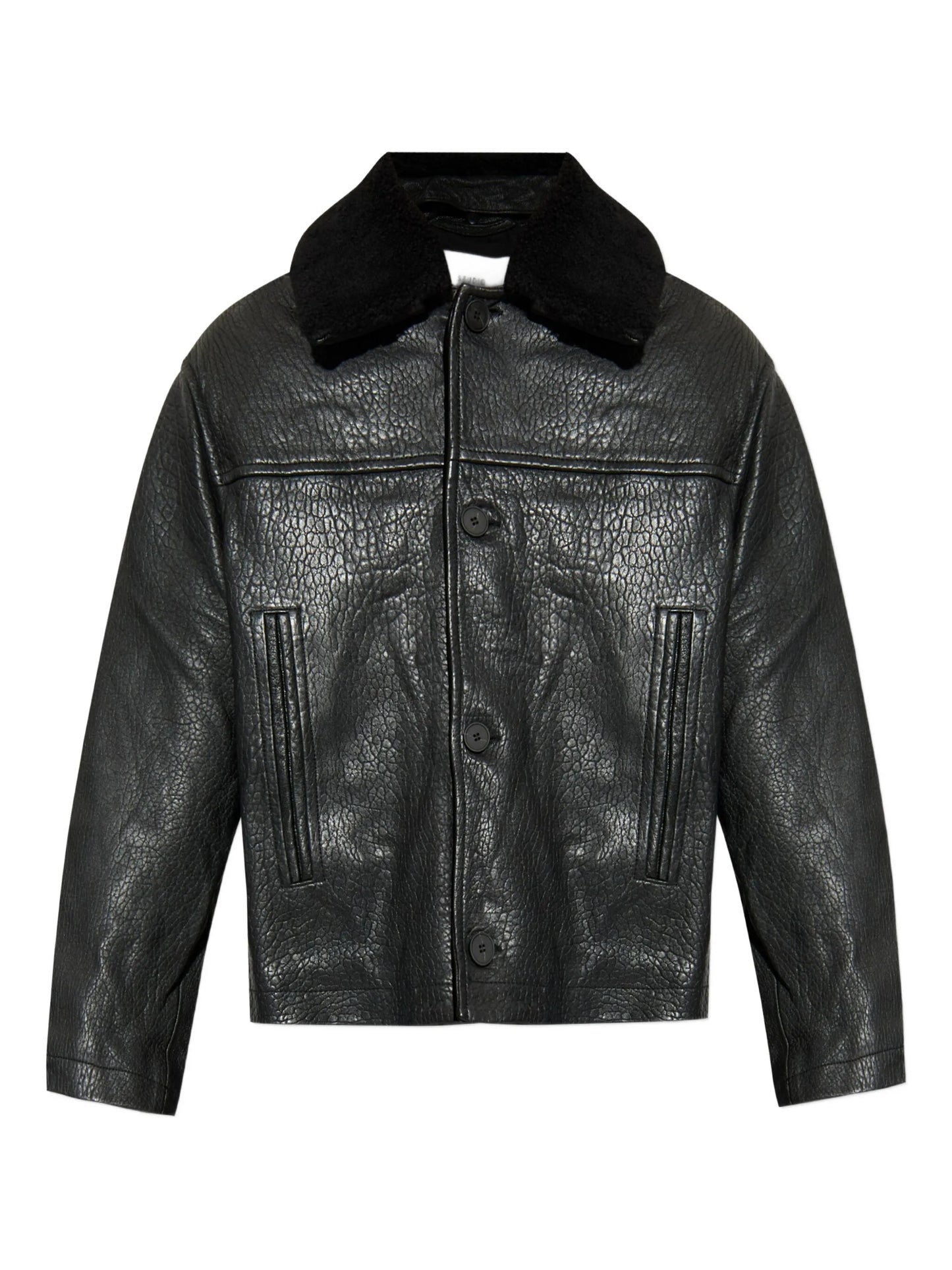 textured-leather jacket