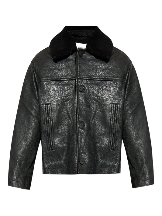 textured-leather jacket