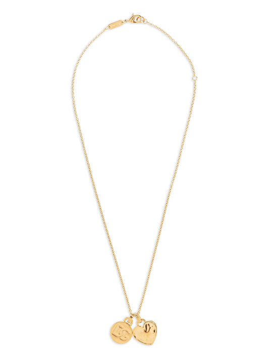 logo-pendant necklace