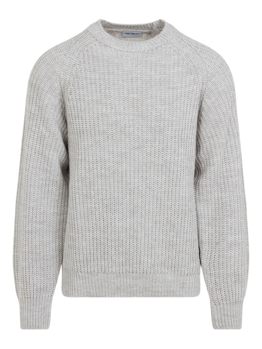 ribbed crew-neck sweater