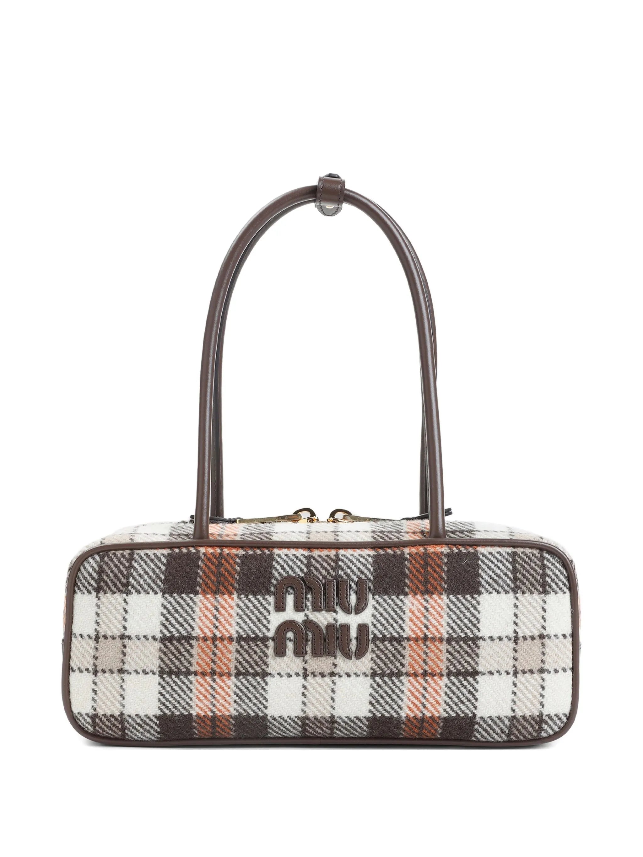 Miu Miu Beau Tartan Shoulder Bag