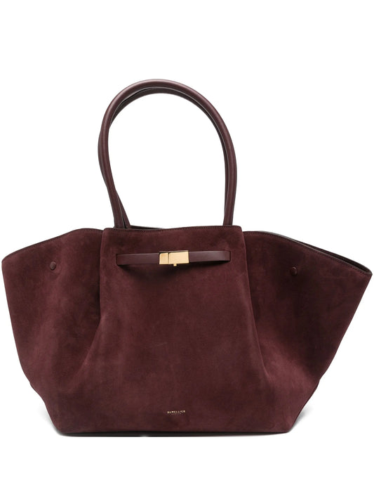 midi New York suede tote bag
