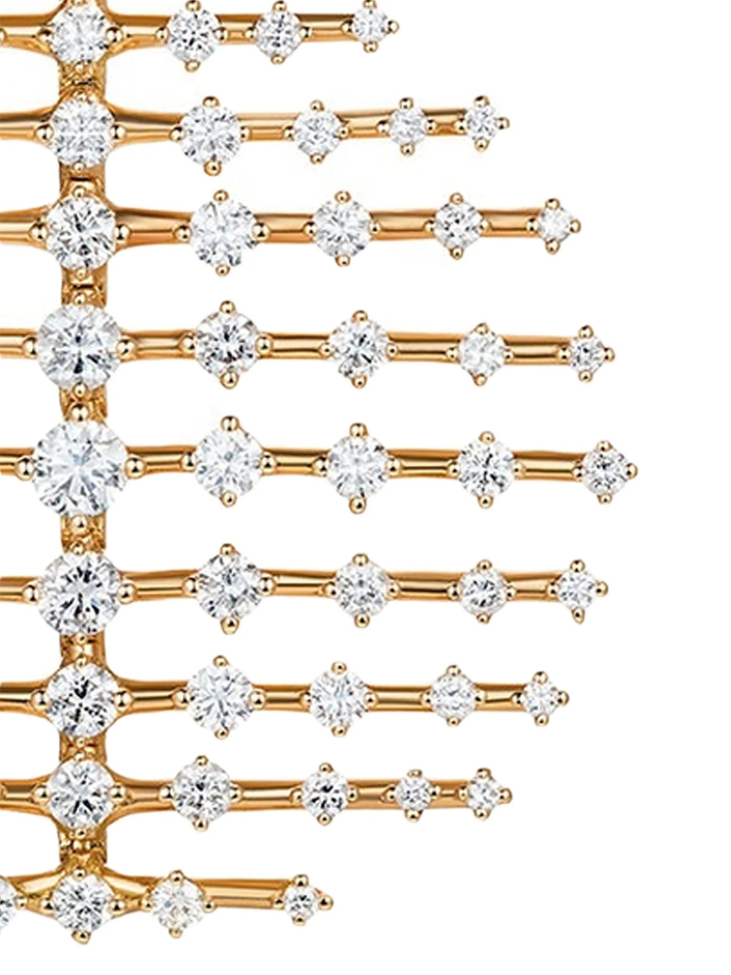 18CT yellow gold Disco diamond earrings