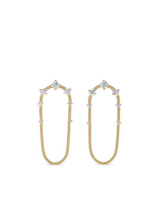 18K yellow gold diamond earrings