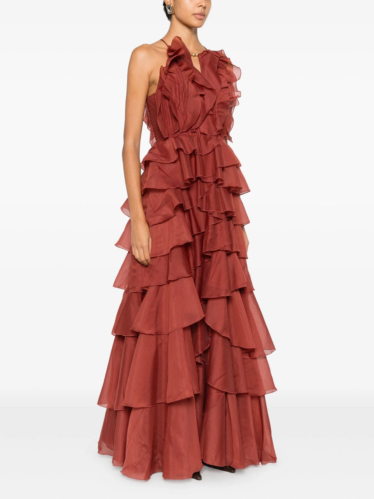 Cleo ruffled tiered maxi dress
