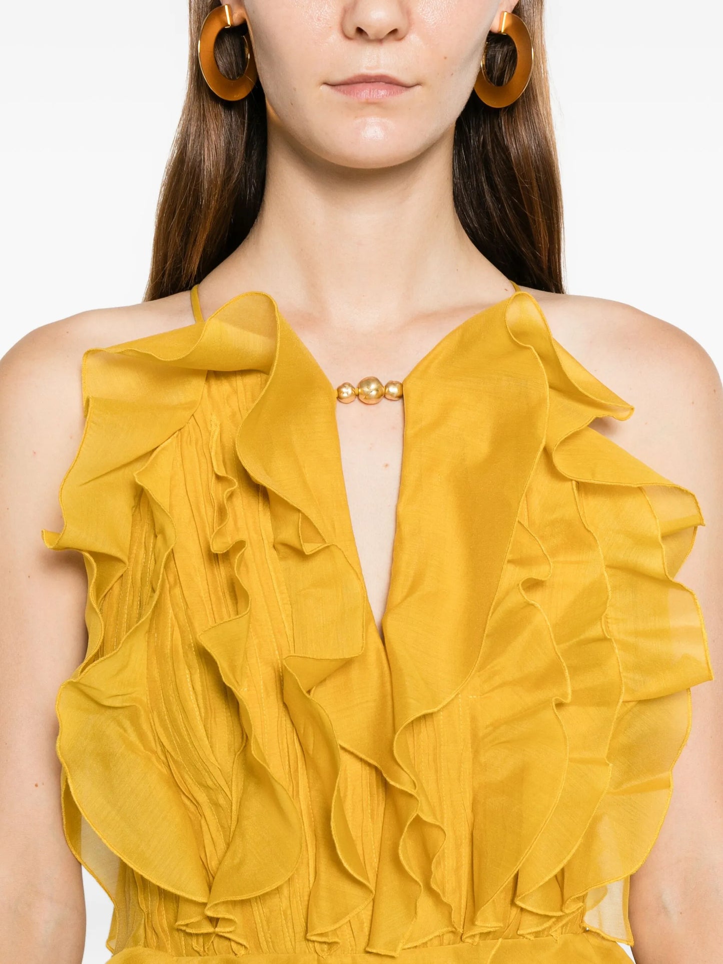 Cleo ruffled gown maxi dress