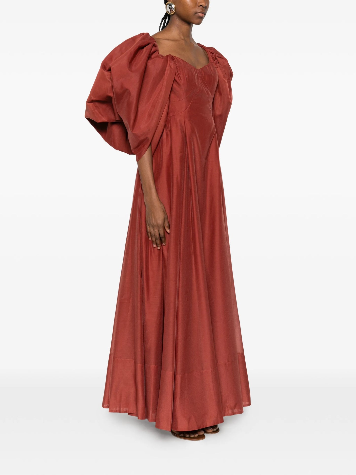 Jardin puff-sleeve gown
