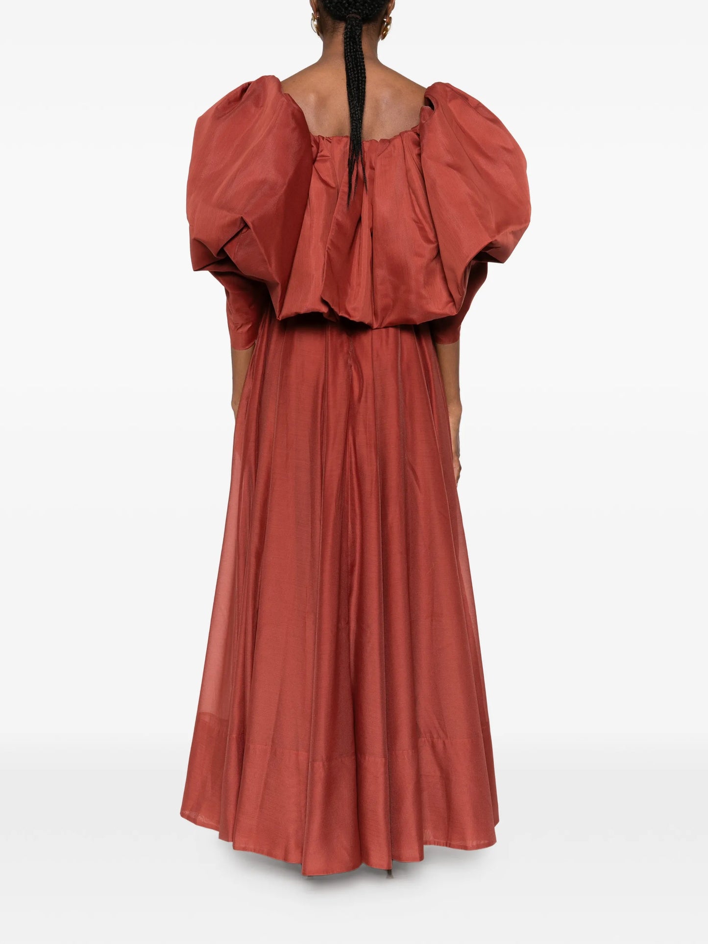 Jardin puff-sleeve gown