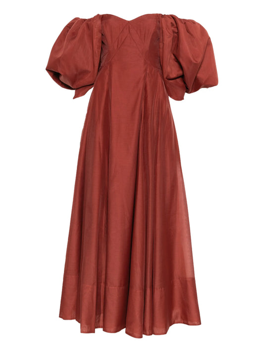Jardin puff-sleeve gown