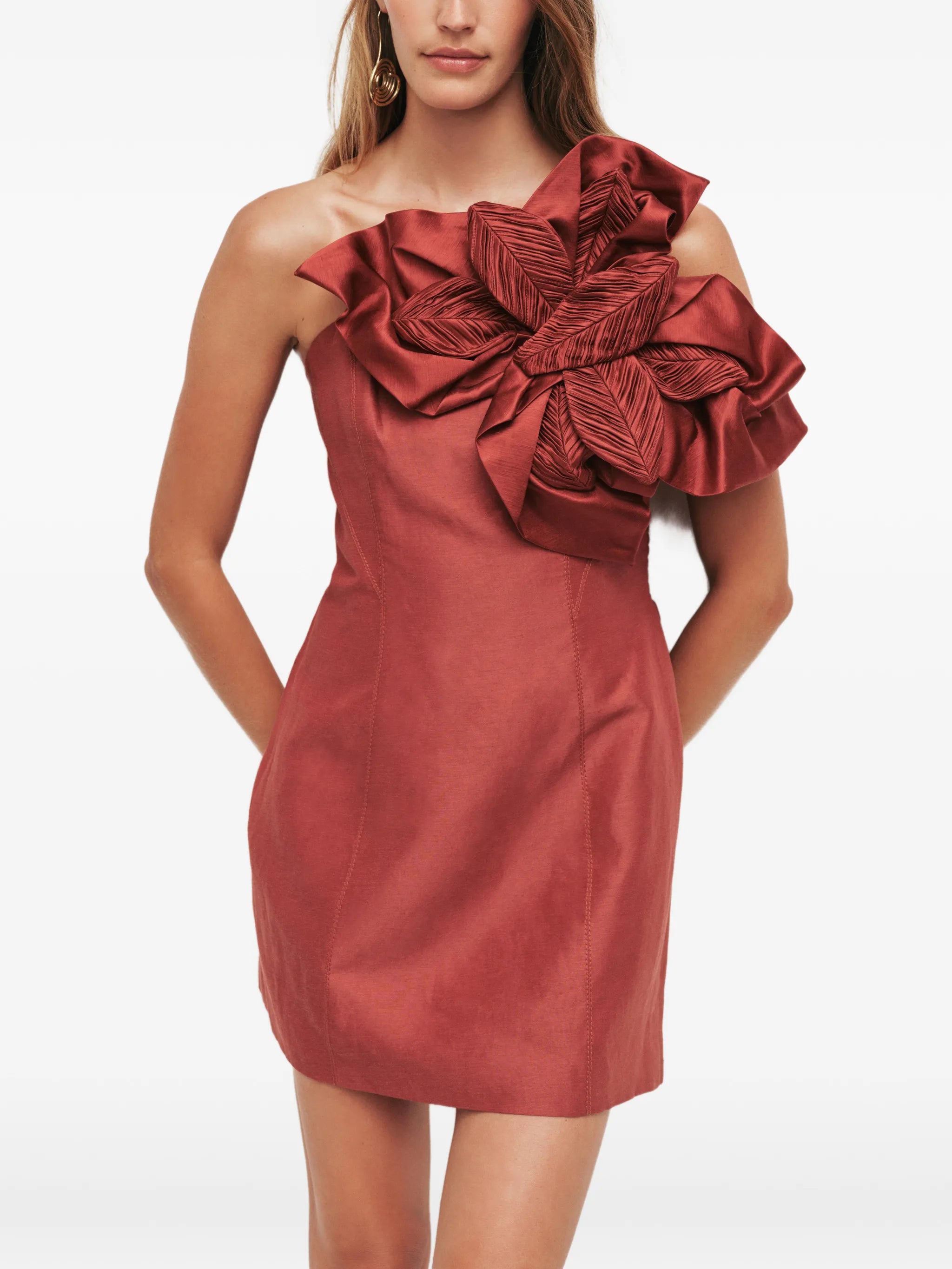 Isla floral-detail mini dress