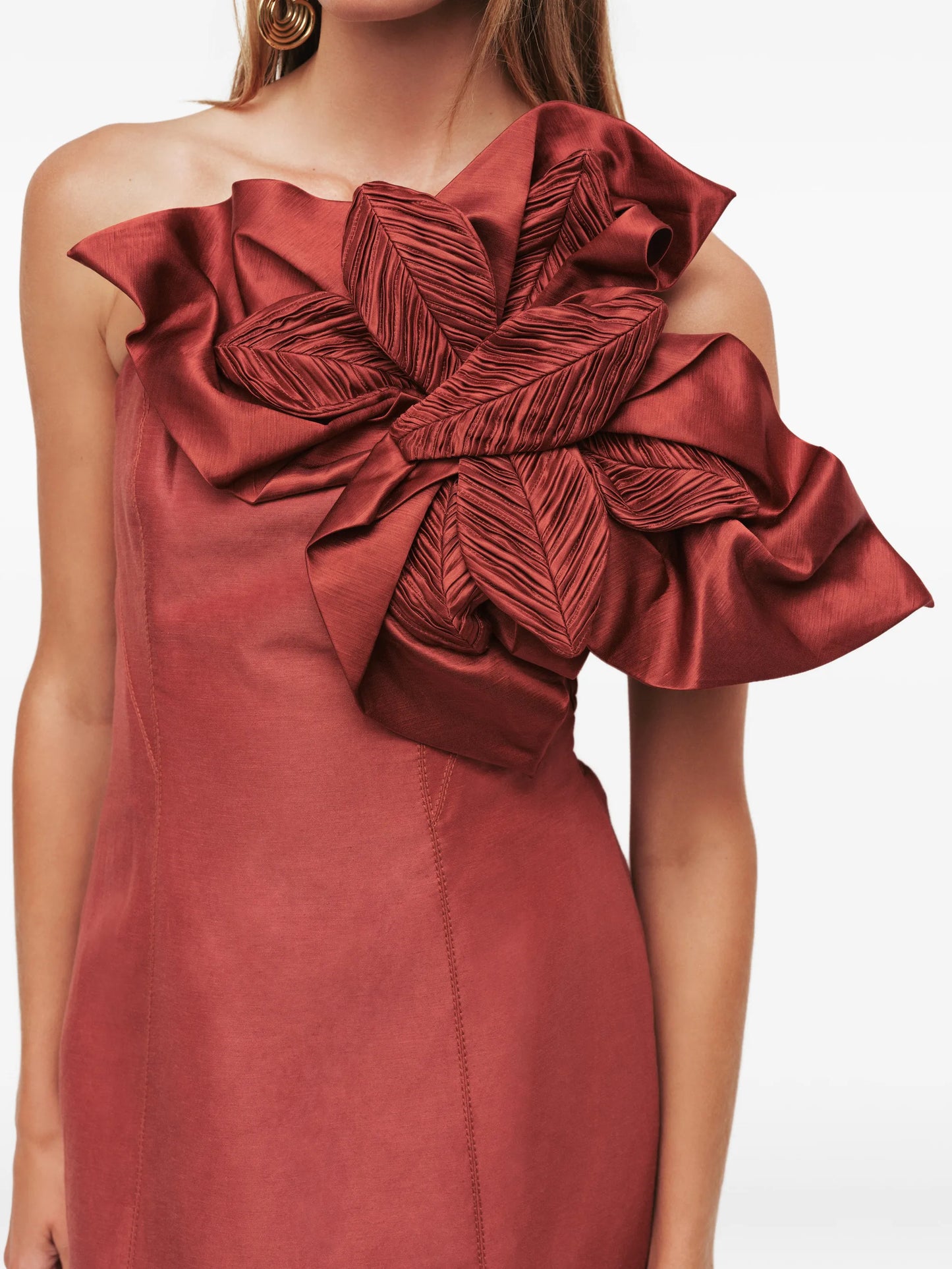 Isla floral-detail mini dress