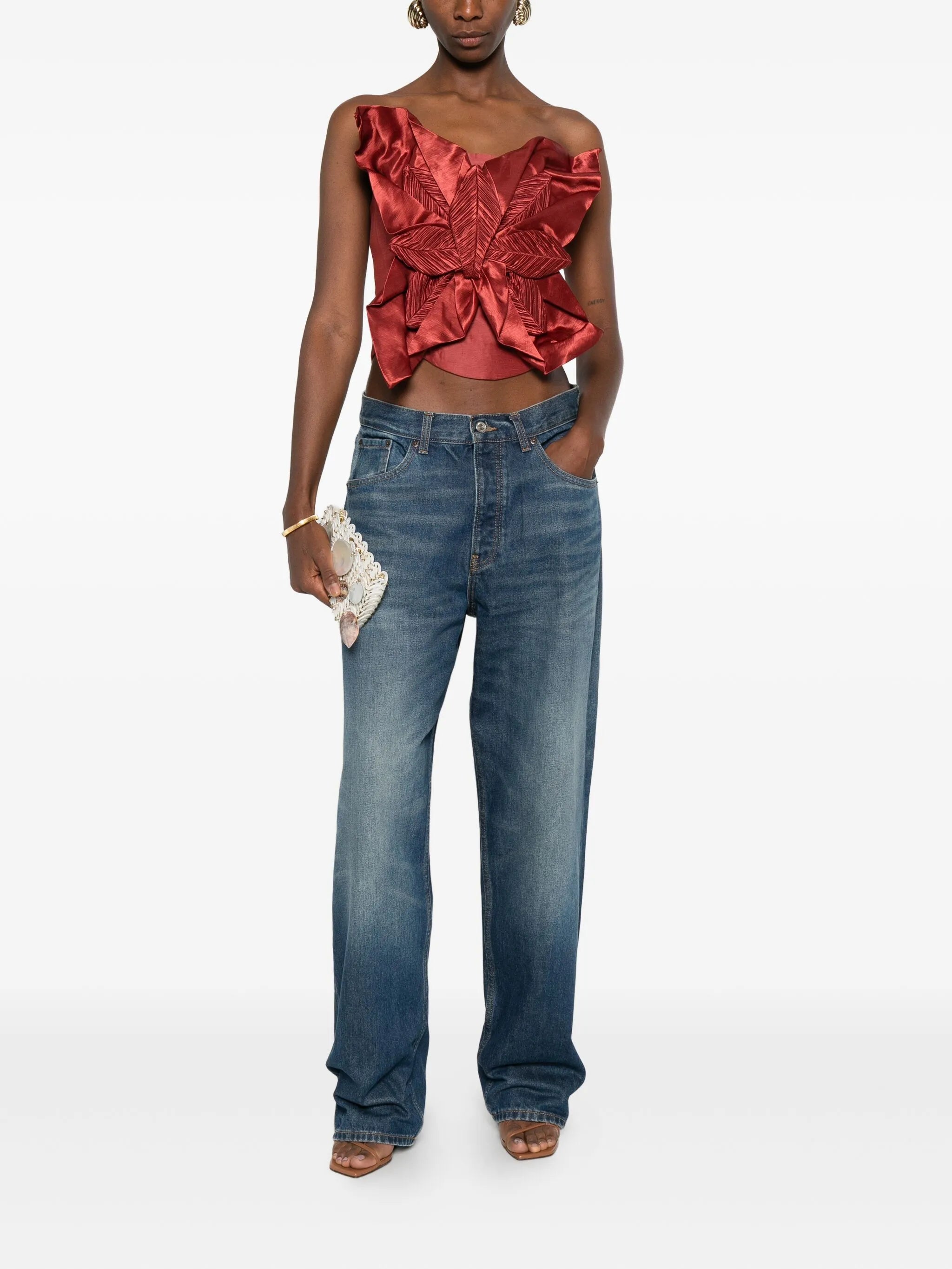 Isla ruffled top