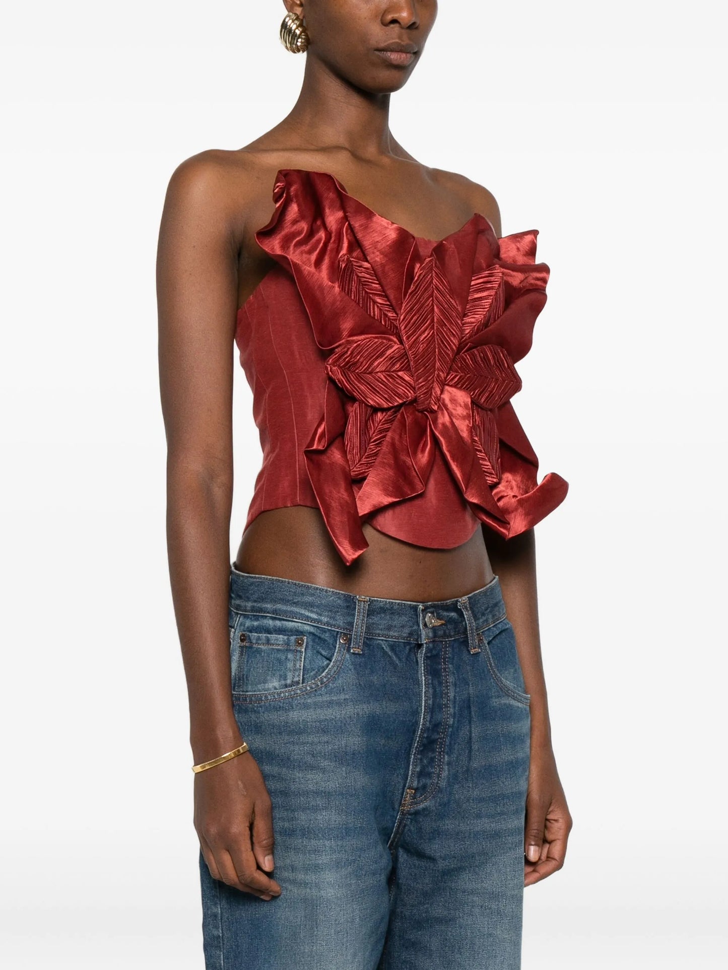 Isla ruffled top