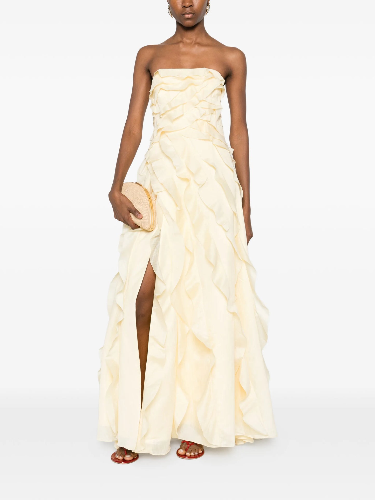 Allairie ruffled gown