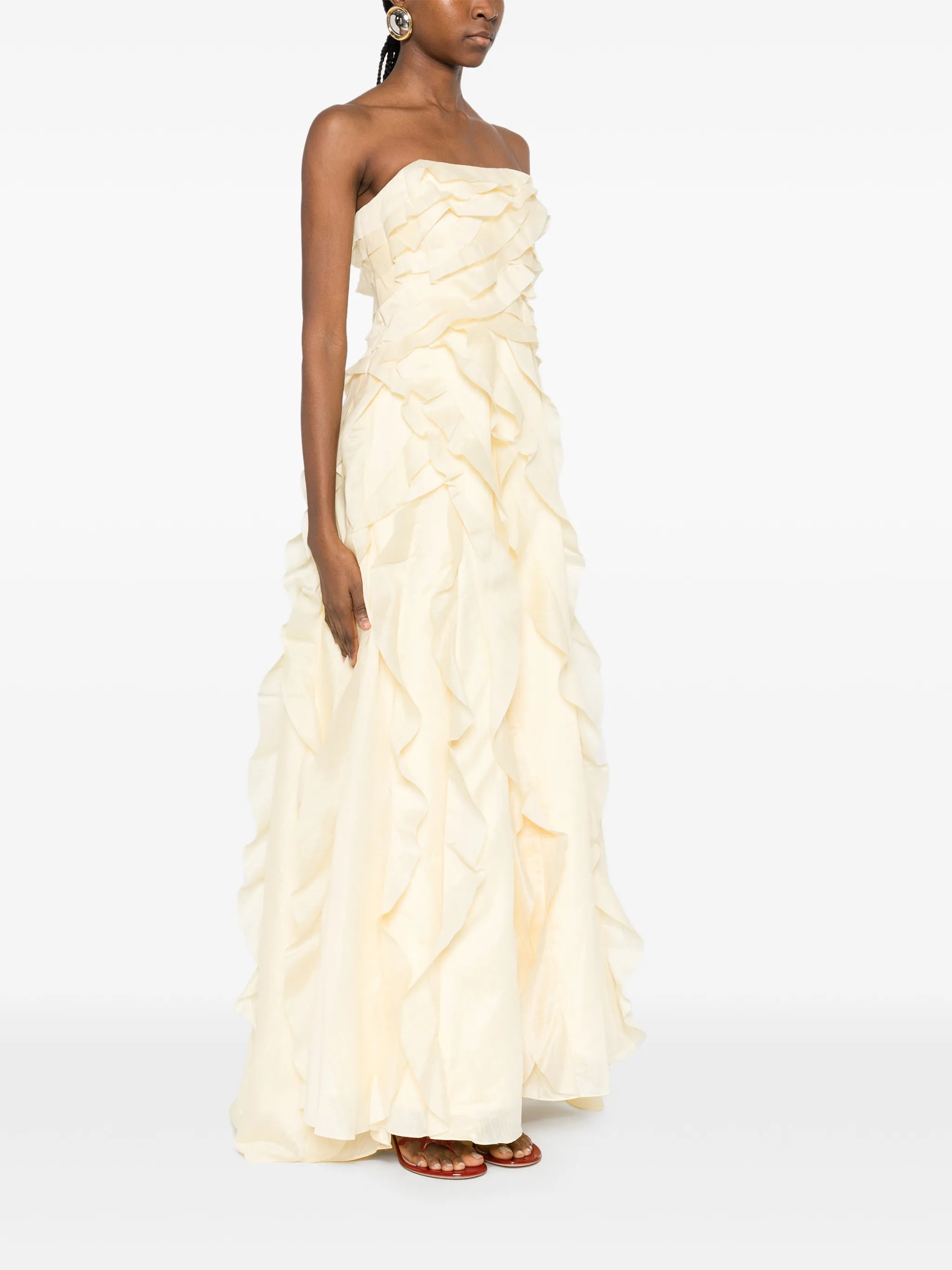 Allairie ruffled gown