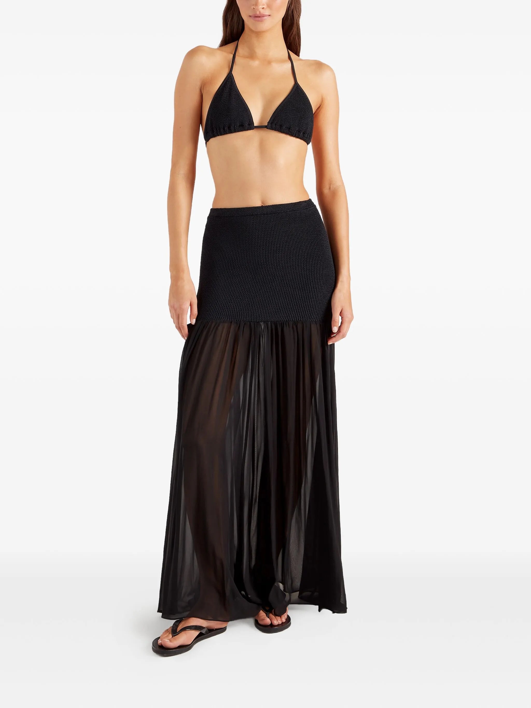 hybrid-design maxi skirt