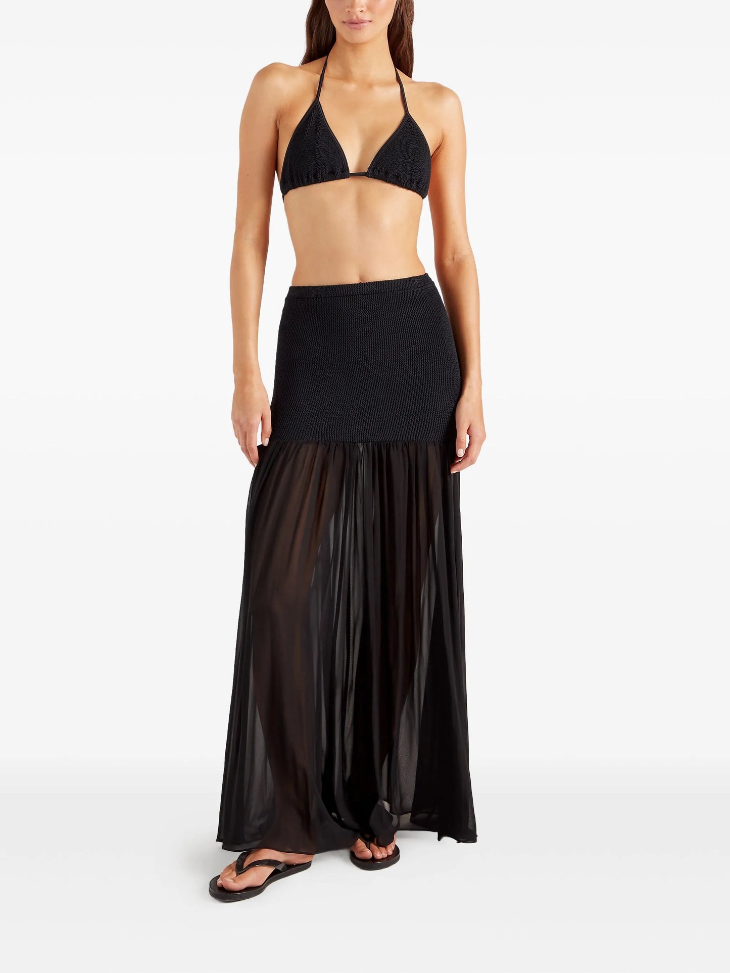 hybrid-design maxi skirt