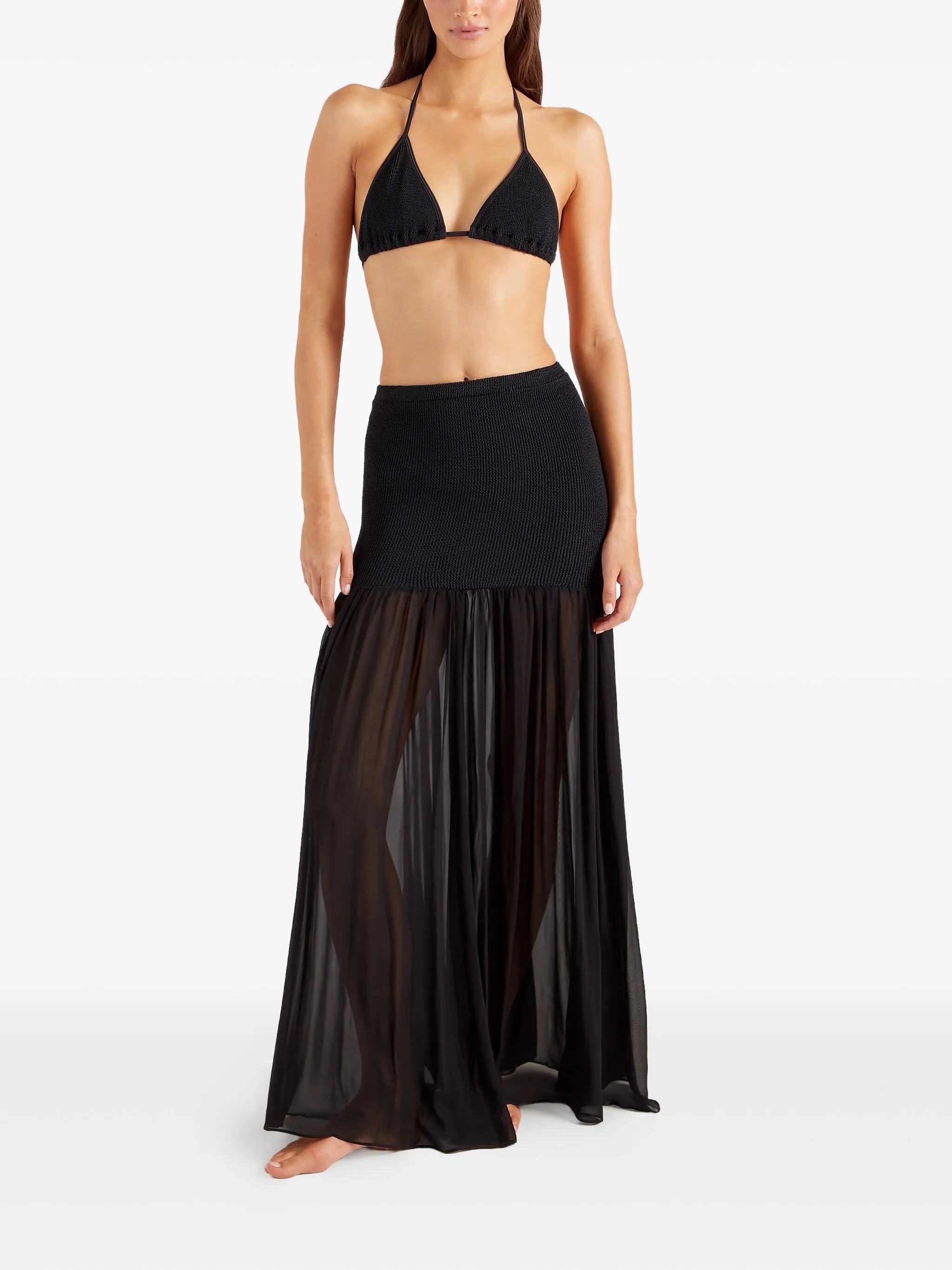 hybrid-design maxi skirt
