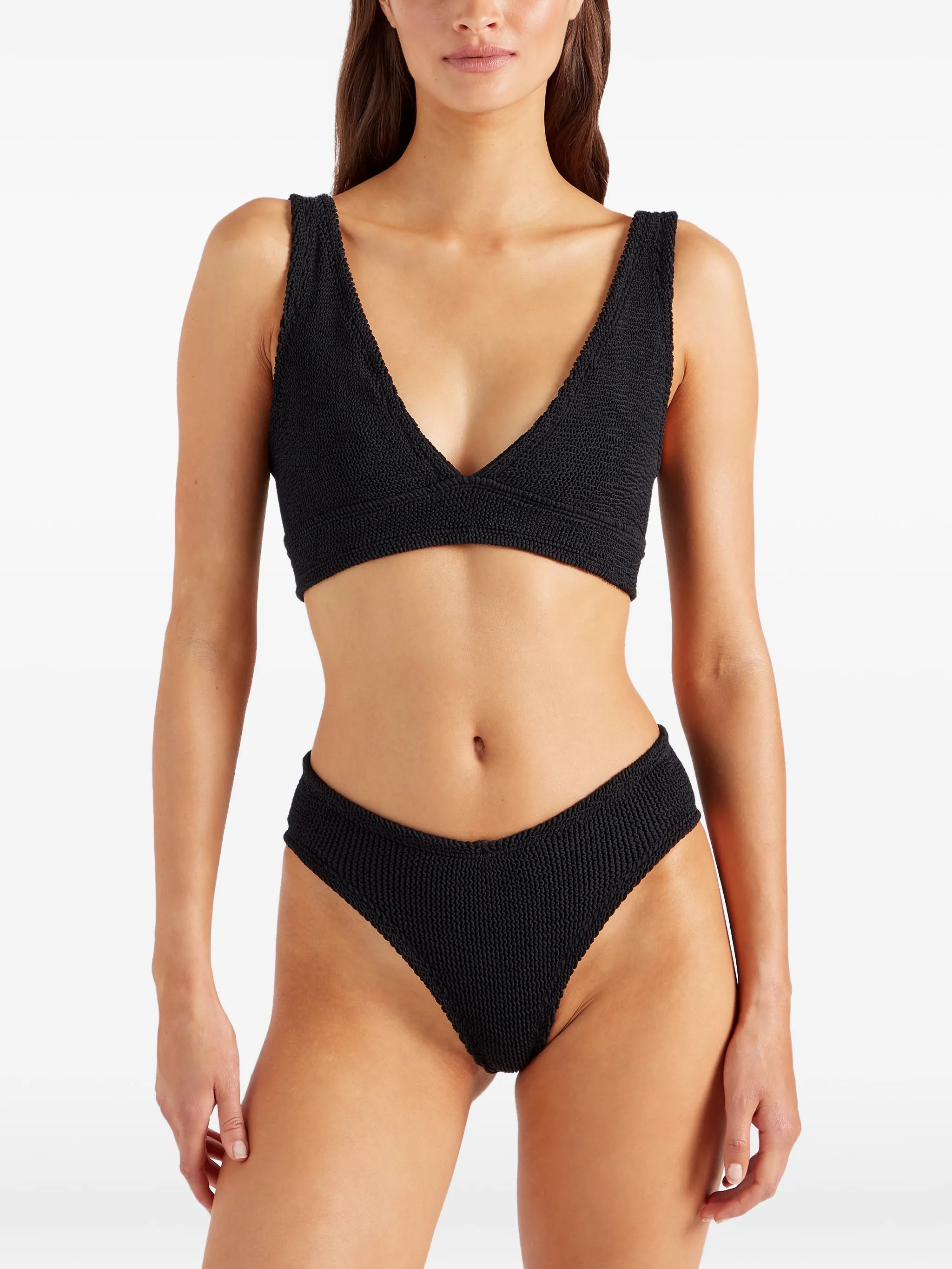 Angel textured-finish bikini set