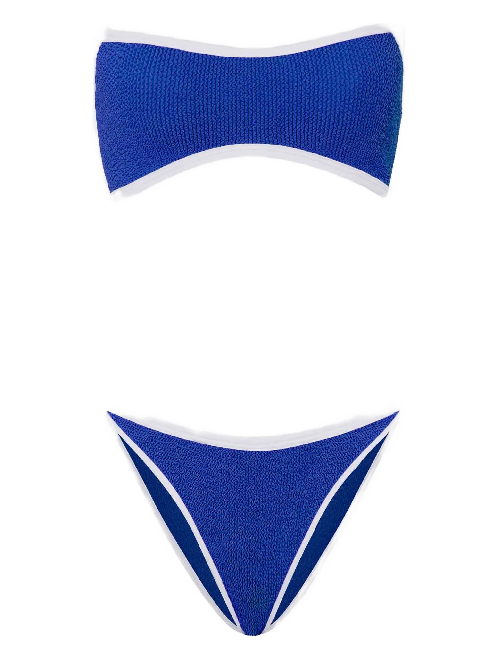 Tyler contrast-trim bikini set