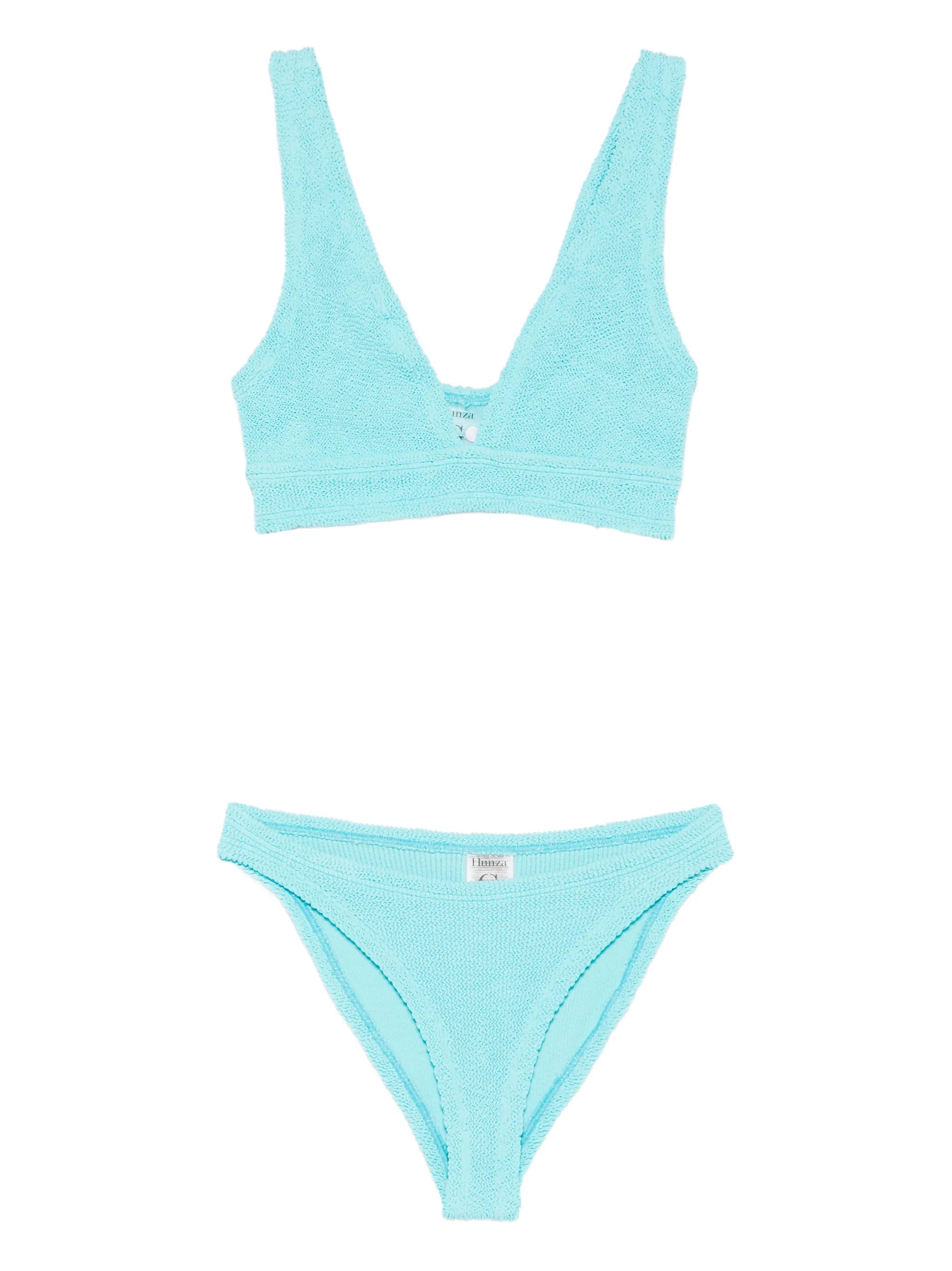 Carla textured-finish bikini set
