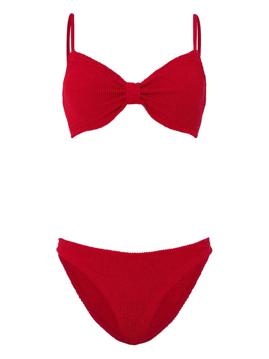 Alicia crinkle-effect bikini