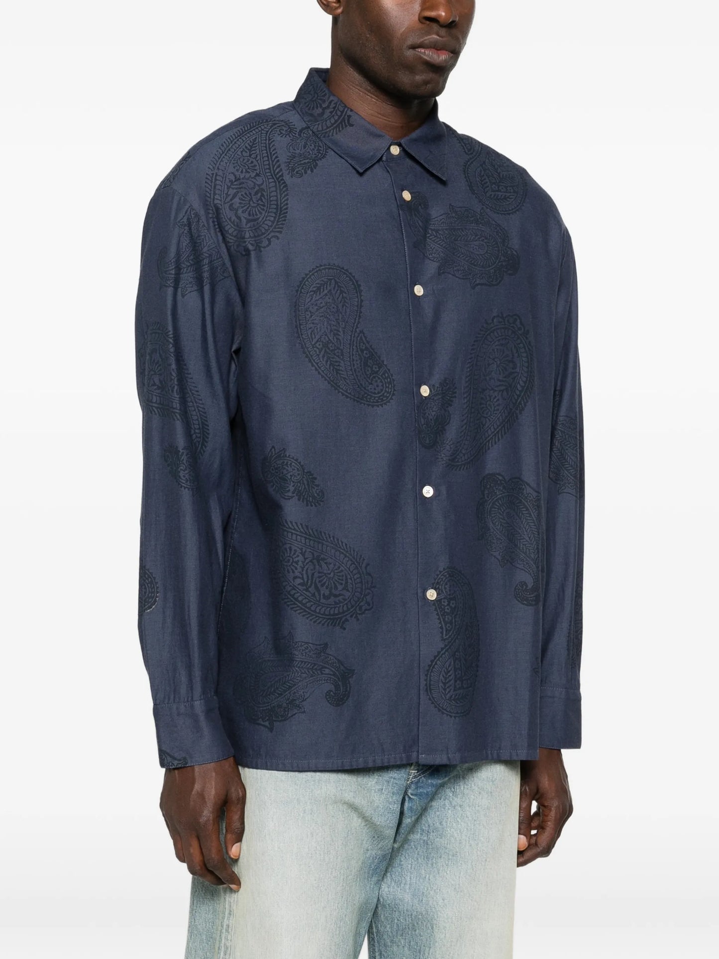 paisley-print shirt