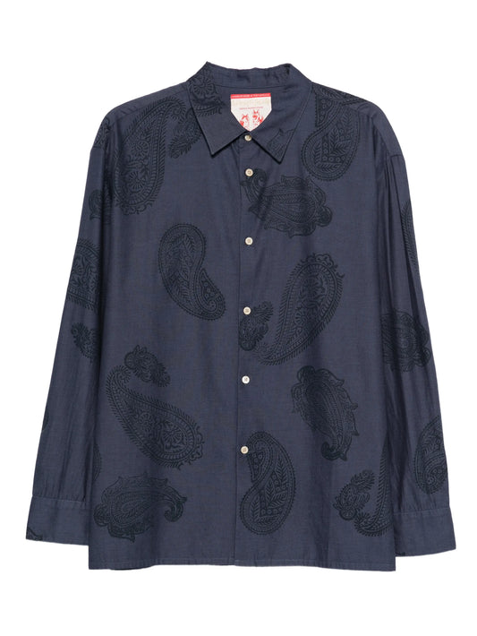 paisley-print shirt