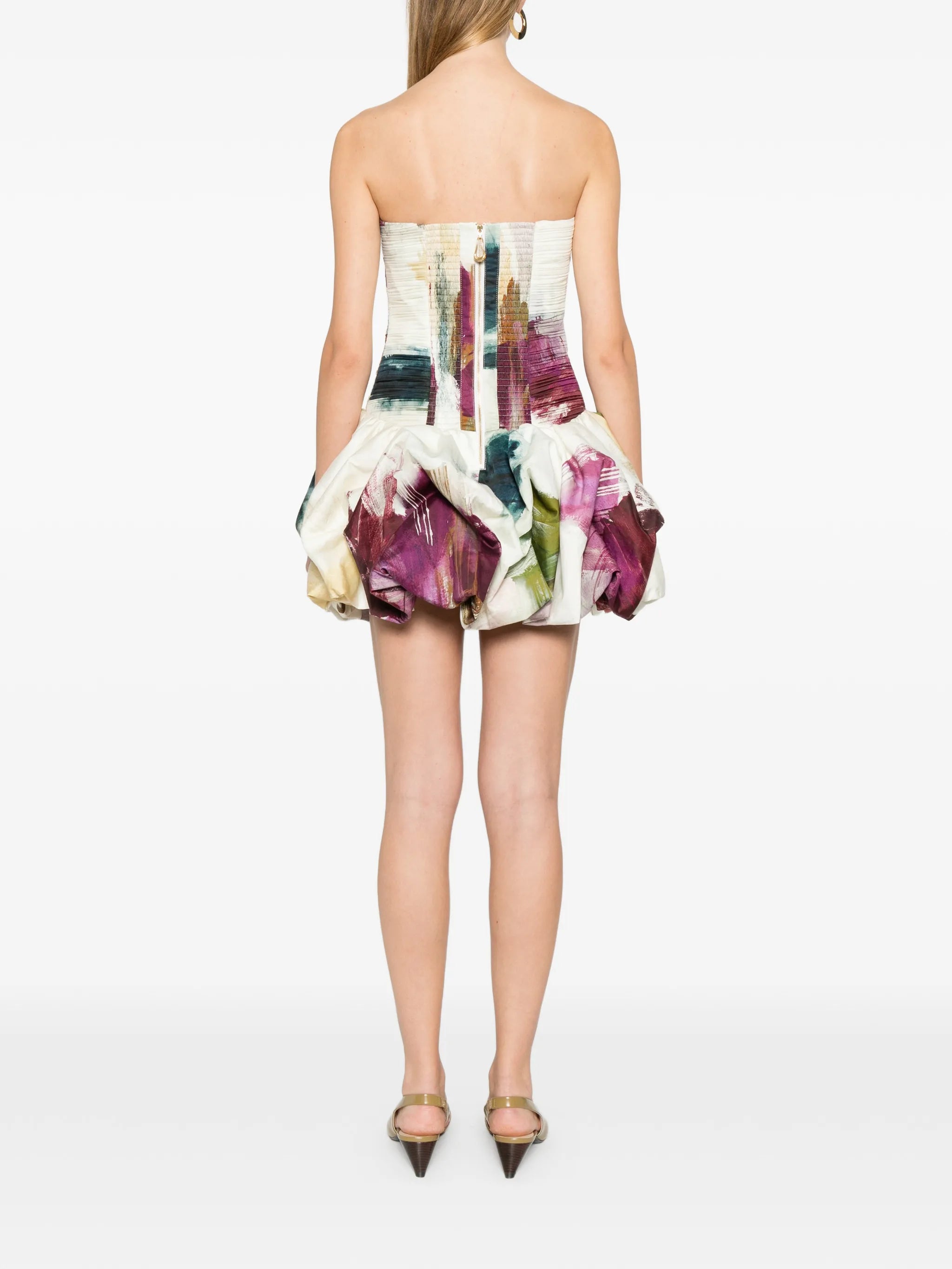 Violette bubble-hem mini dress