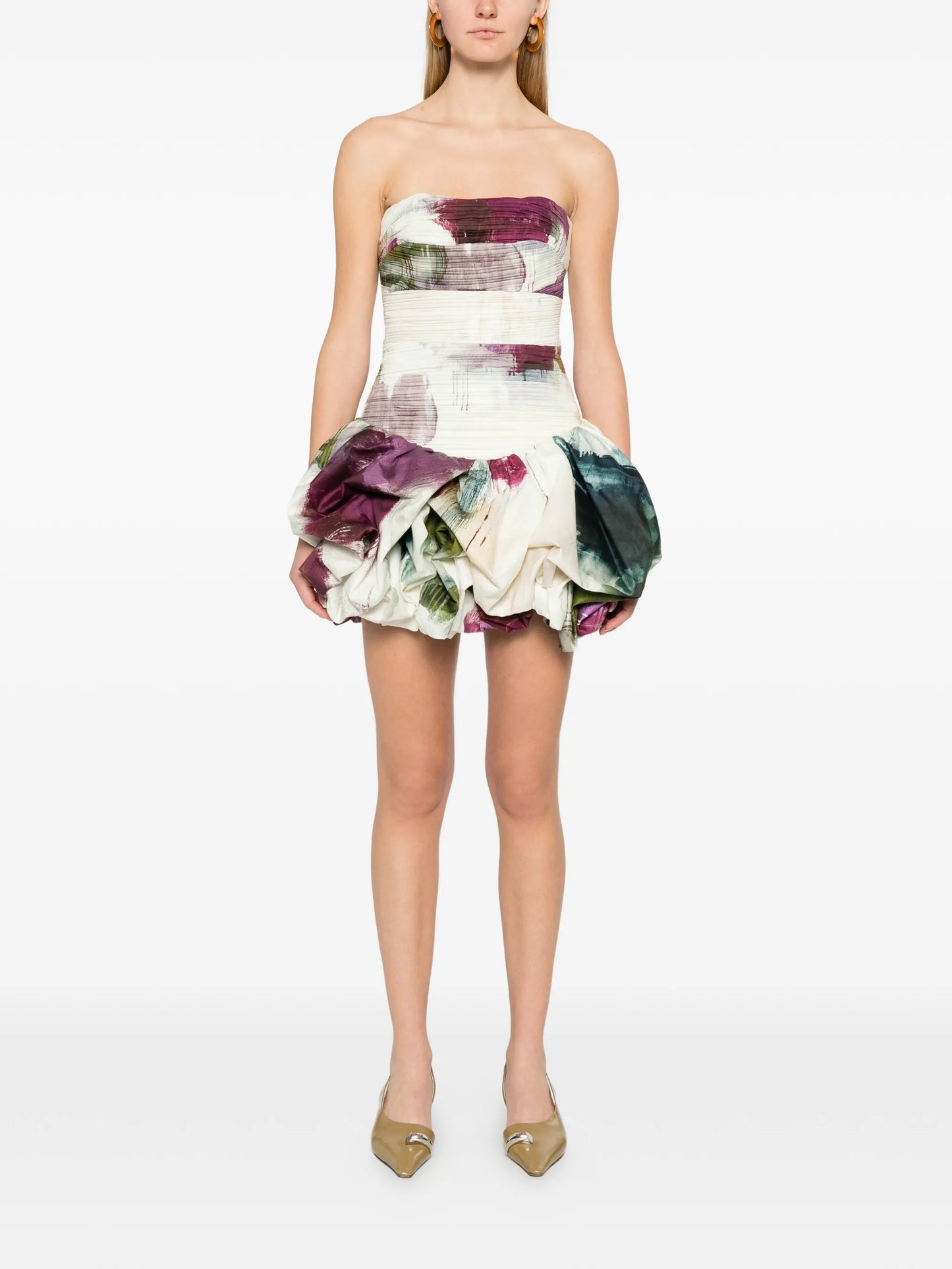 Violette bubble-hem mini dress