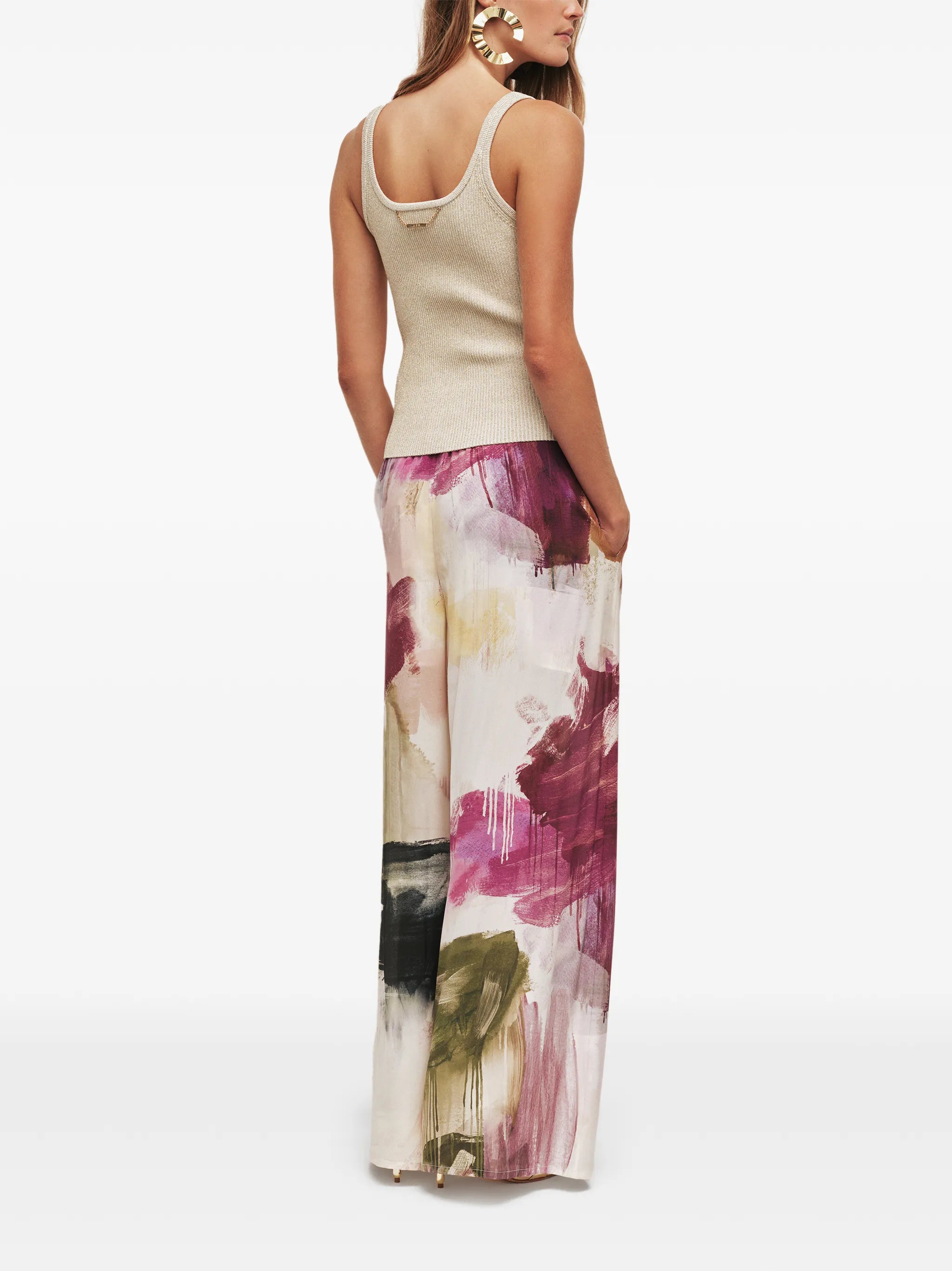 Atomic silk palazzo pants