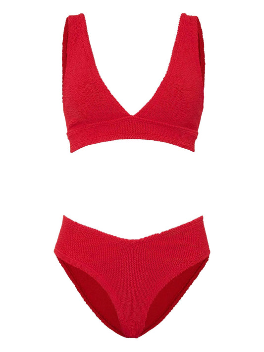 Angel textured-finish bikini set
