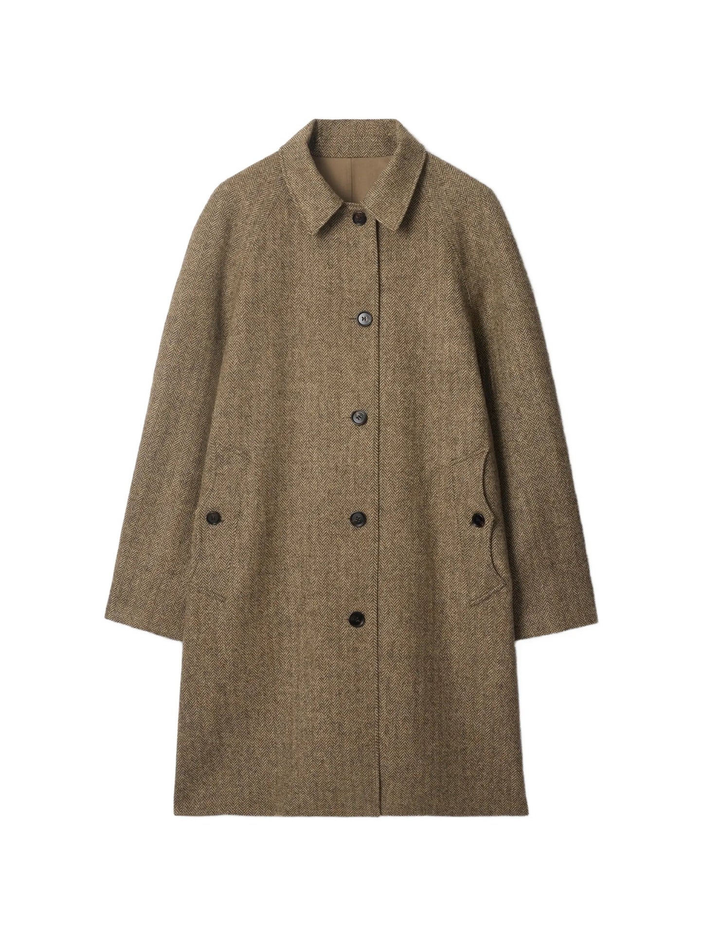 herringbone reversible coat