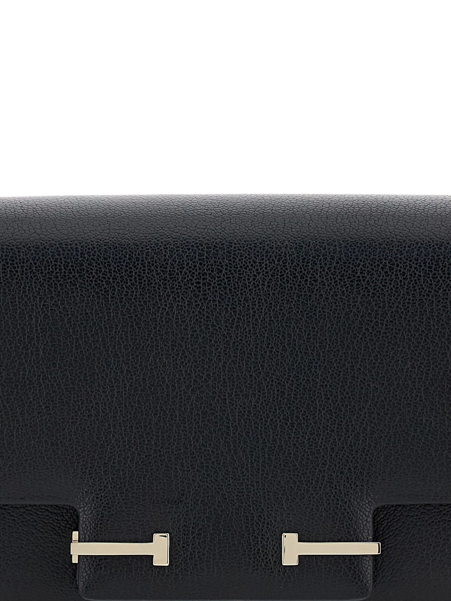 Enlongated leather shoulder bag