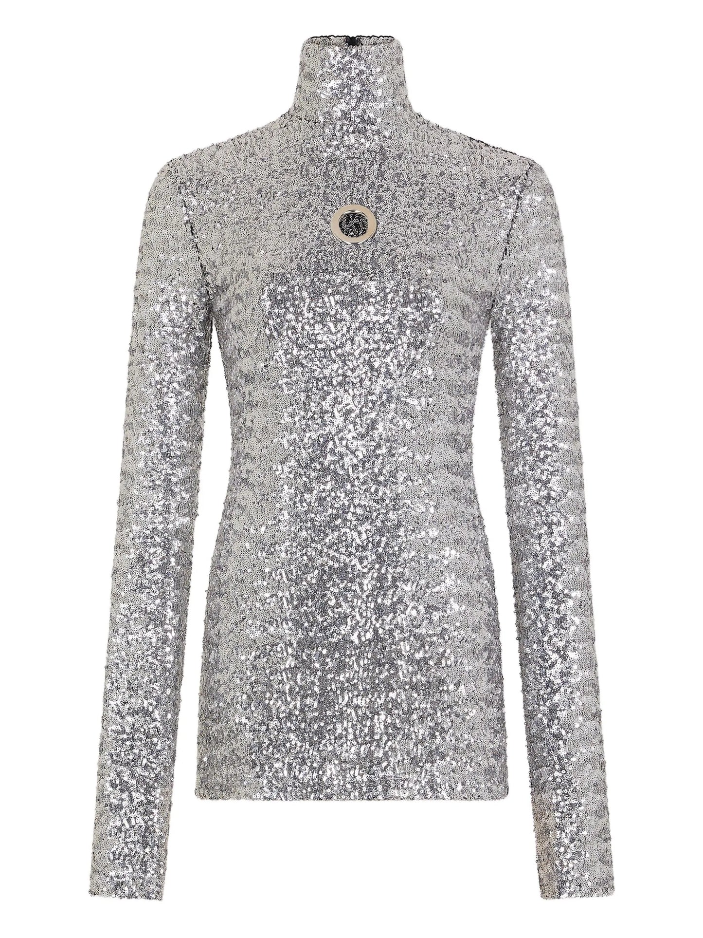 cut-out long-sleeved top
