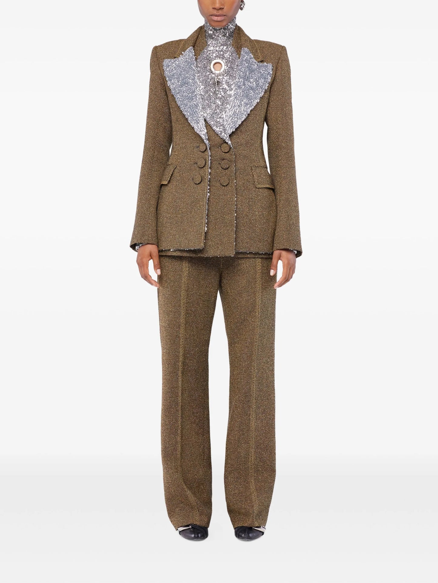 cut-out long-sleeved top